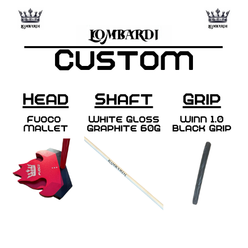 Lombardi Golf Custom Red Fuoco Mallet Golf Putter