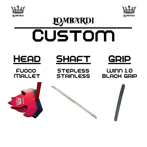Lombardi Golf Custom Red Fuoco Mallet Golf Putter
