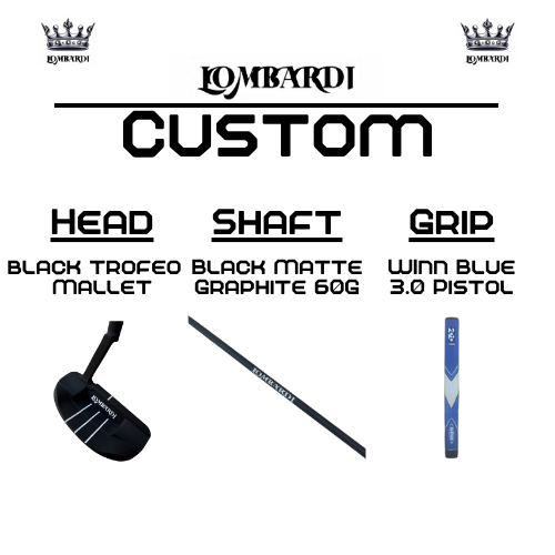 Lombardi Golf Custom Black Trofeo Mallet Golf Putter