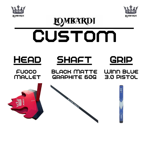 Lombardi Golf Custom Red Fuoco Mallet Golf Putter