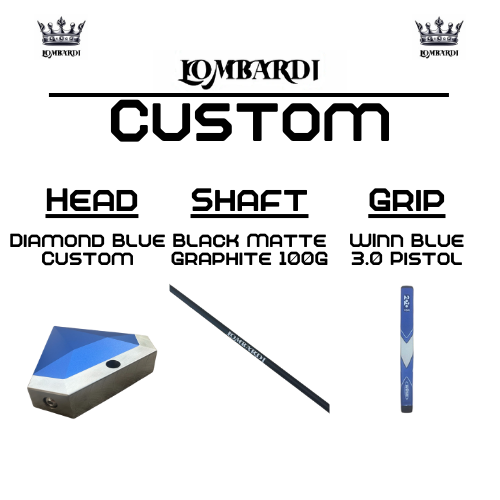 Lombardi Golf Custom Blue Diamond Mallet Golf Putter