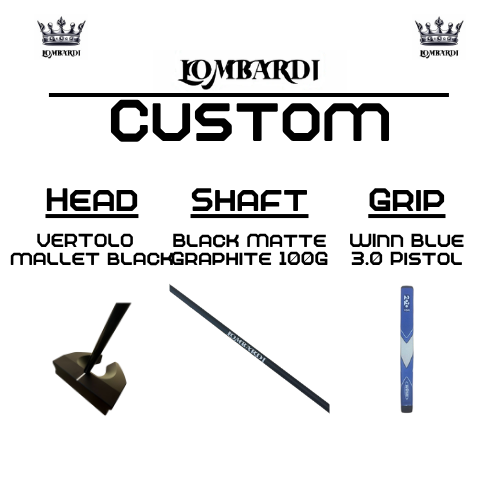 Lombardi Golf Custom Black Vertolo Mallet Golf Putter