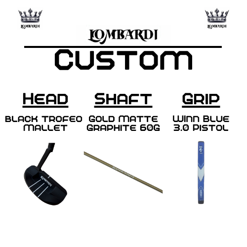 Lombardi Golf Custom Black Trofeo Mallet Golf Putter