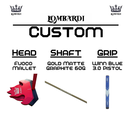 Lombardi Golf Custom Red Fuoco Mallet Golf Putter