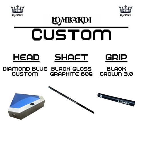 Lombardi Golf Custom Blue Diamond Mallet Golf Putter
