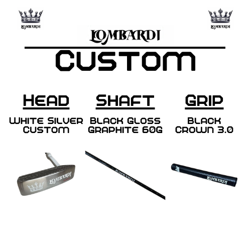 Lombardi Golf Custom White Silver OG Custom Blade Golf Putter