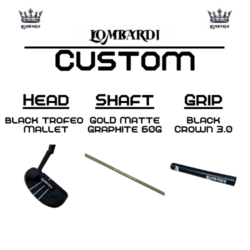 Lombardi Golf Custom Black Trofeo Mallet Golf Putter