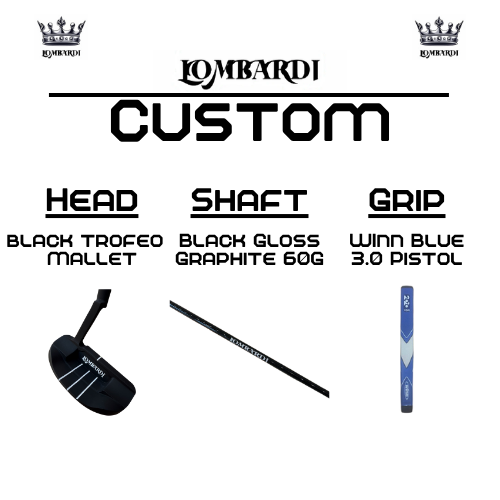 Lombardi Golf Custom Black Trofeo Mallet Golf Putter