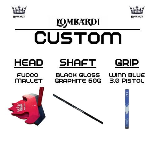 Lombardi Golf Custom Red Fuoco Mallet Golf Putter