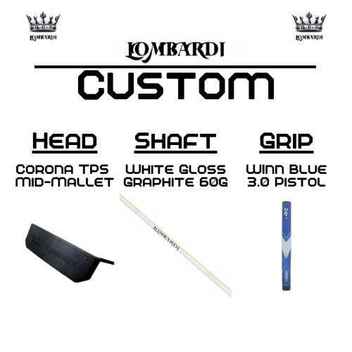 Lombardi Golf Custom Black Corona TPS Mallet Golf Putter