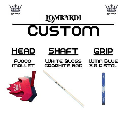 Lombardi Golf Custom Red Fuoco Mallet Golf Putter
