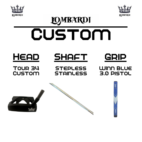 Lombardi Golf Custom Black Tour 34 Mallet Golf Putter
