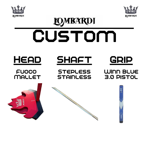 Lombardi Golf Custom Red Fuoco Mallet Golf Putter