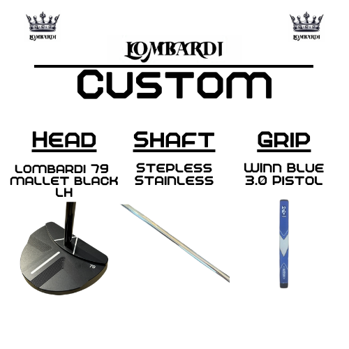 Lombardi Golf Custom Black 79 Mallet Left-Handed Golf Putter