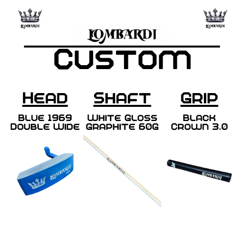 Lombardi Golf Custom Blue 1969 Double Wide Blade Golf Putter
