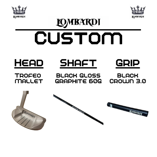 Lombardi Golf Custom Silver Trofeo Mallet Golf Putter