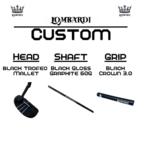 Lombardi Golf Custom Black Trofeo Mallet Golf Putter