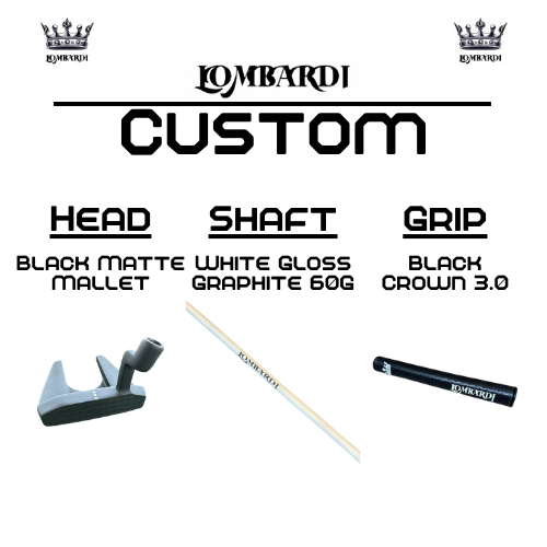 Lombardi Golf Custom Black Matte Mallet Golf Putter