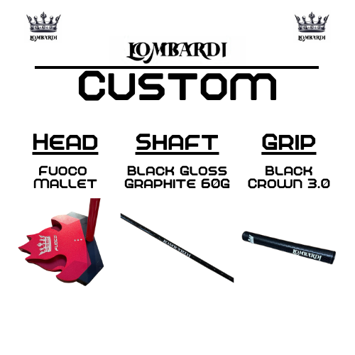 Lombardi Golf Custom Red Fuoco Mallet Golf Putter