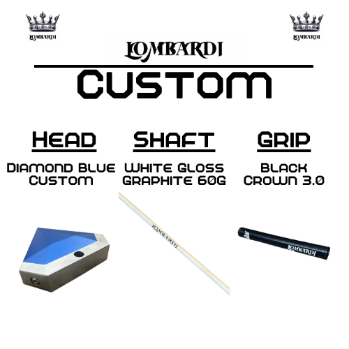 Lombardi Golf Custom Blue Diamond Mallet Golf Putter