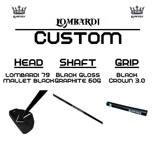 Lombardi Golf Custom Black 79 Mallet Golf Putter