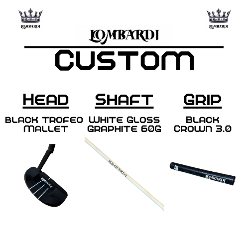 Lombardi Golf Custom Black Trofeo Mallet Golf Putter