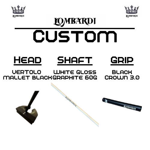 Lombardi Golf Custom Black Vertolo Mallet Golf Putter