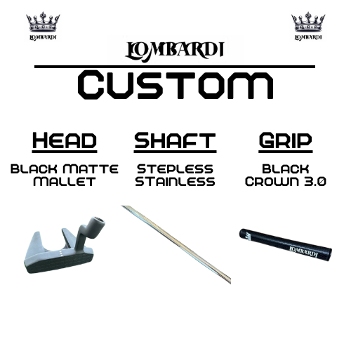 Lombardi Golf Custom Black Matte Mallet Golf Putter