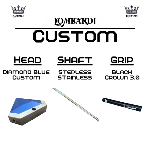 Lombardi Golf Custom Blue Diamond Mallet Golf Putter