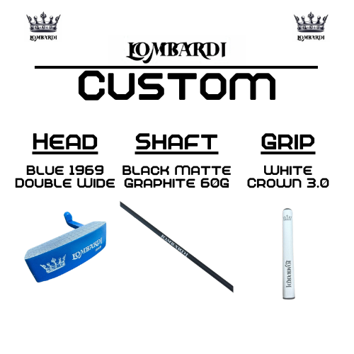 Lombardi Golf Custom Blue 1969 Double Wide Blade Golf Putter