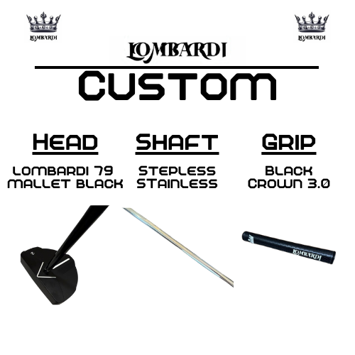 Lombardi Golf Custom Black 79 Mallet Golf Putter