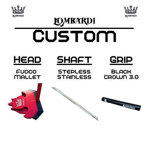 Lombardi Golf Custom Red Fuoco Mallet Golf Putter