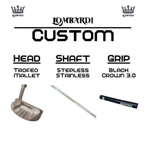 Lombardi Golf Custom Silver Trofeo Mallet Golf Putter