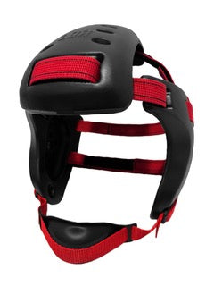 Wrestling Headgear Adult Black & Red Color Straps