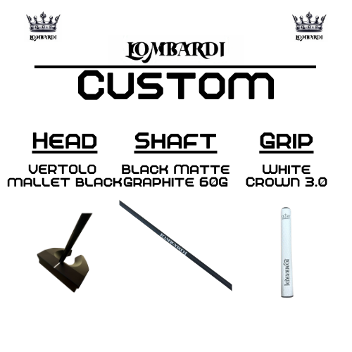 Lombardi Golf Custom Black Vertolo Mallet Golf Putter