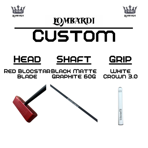 Lombardi Golf Custom Red Blocstar Blade Golf Putter