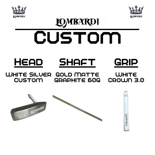 Lombardi Golf Custom White Silver OG Custom Blade Golf Putter