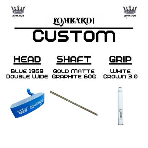 Lombardi Golf Custom Blue 1969 Double Wide Blade Golf Putter