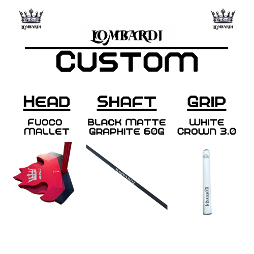 Lombardi Golf Custom Red Fuoco Mallet Golf Putter