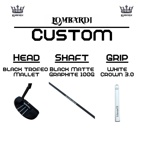 Lombardi Golf Custom Black Trofeo Mallet Golf Putter
