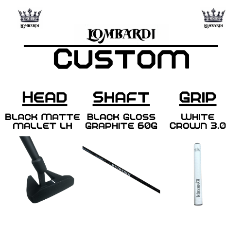 Lombardi Golf Custom Black Matte Left Hand Mallet Golf Putter