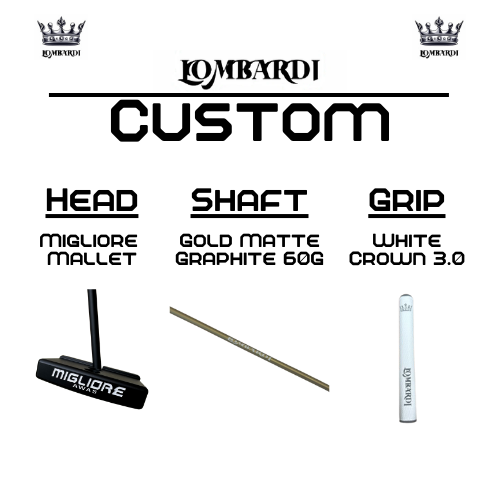 Lombardi Golf Custom Black Migliore Mallet Golf Putter