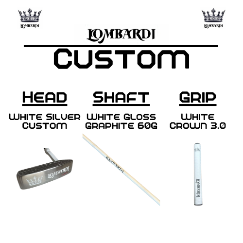 Lombardi Golf Custom White Silver OG Custom Blade Golf Putter