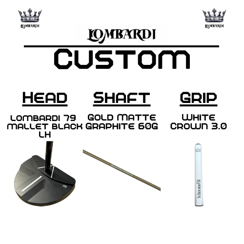 Lombardi Golf Custom Black 79 Mallet Left-Handed Golf Putter