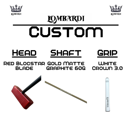 Lombardi Golf Custom Red Blocstar Blade Golf Putter