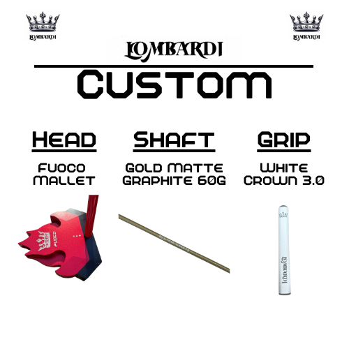 Lombardi Golf Custom Red Fuoco Mallet Golf Putter