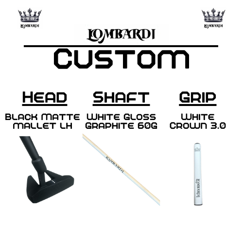 Lombardi Golf Custom Black Matte Left Hand Mallet Golf Putter