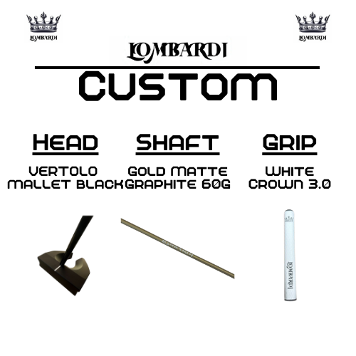 Lombardi Golf Custom Black Vertolo Mallet Golf Putter