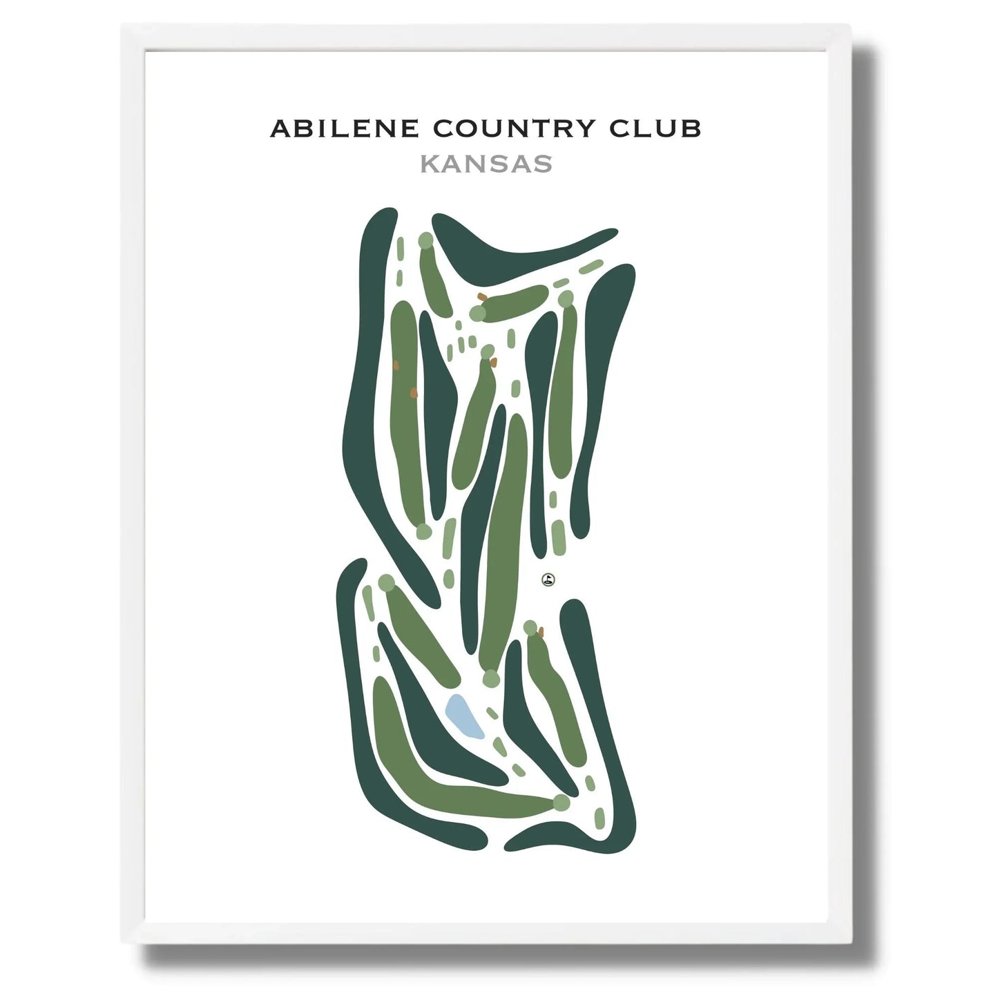 Abilene Country Club, Kansas - Printed Golf Course
