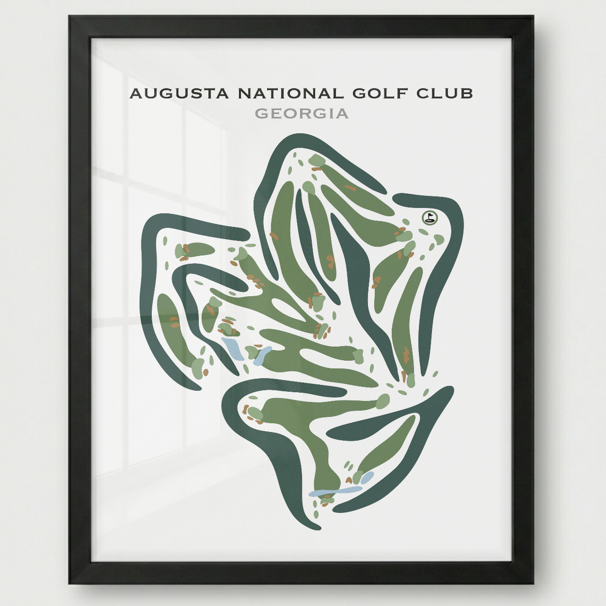 Augusta National Golf Club, Georgia - Printed Golf Course